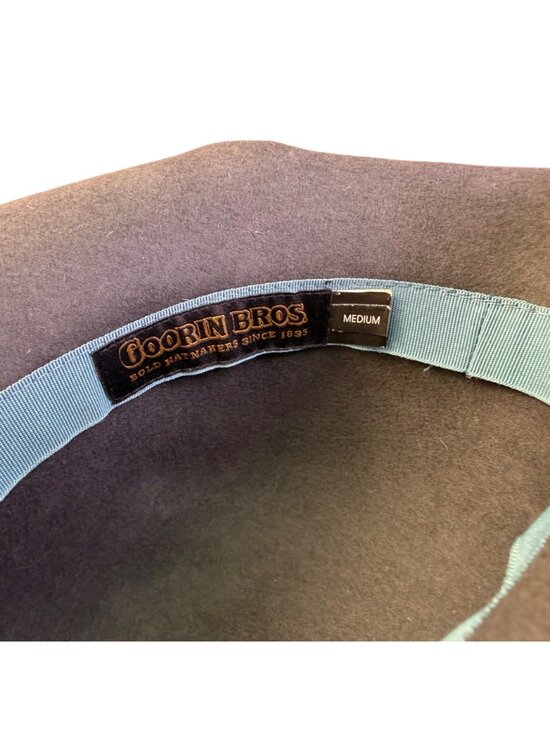 Goorin Bros Womens Grey Felt Cloche Hat With Feather & Black Ribbon Accent Sz M main image 4
